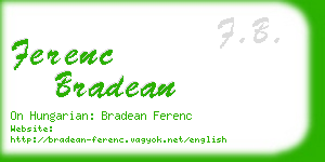 ferenc bradean business card